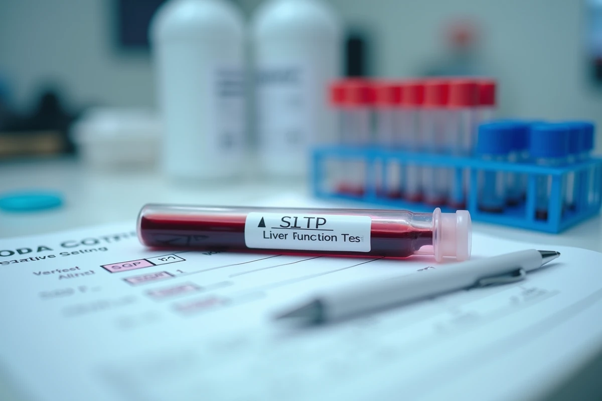 Tube de prise de sang pour analyse des enzymes hépatiques ALAT SGPT en laboratoire